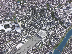 Frankfurt - 3D City Model 3D Model