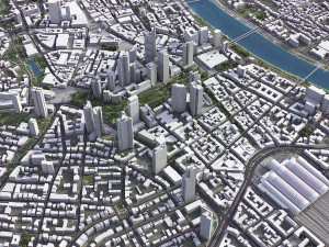 Frankfurt - 3D City Model 3D Model