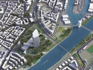 Frankfurt - 3D City Model 3D Model