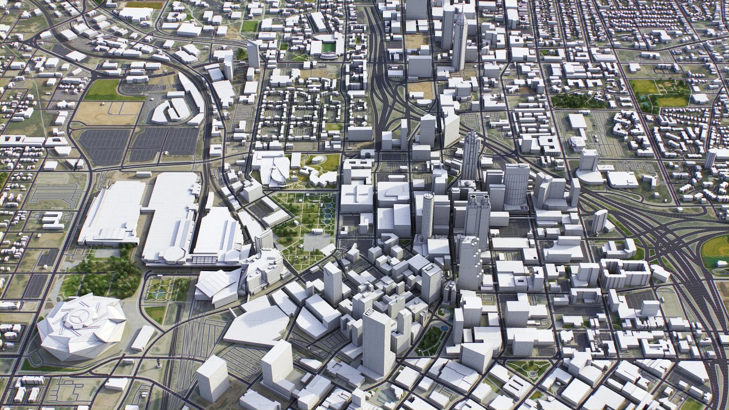 Atlanta - 3D City Model 3D Model .c4d .max .obj .3ds .fbx .stl .blend 