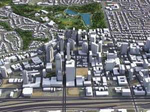 Atlanta - 3D City Model 3D Model