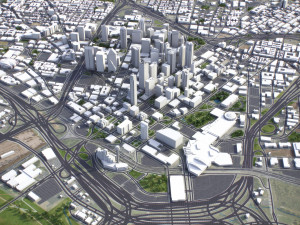 Dallas - 3D City Model 3D Модель