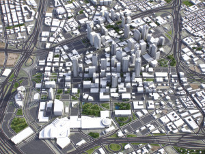 Dallas - 3D City Model 3D Model