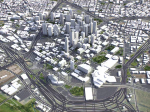 Dallas - 3D City Model 3D Model