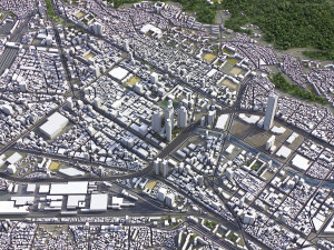 Busan - 3D City Model Modèle 3D