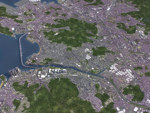 Busan - 3D City Model Modèle 3D