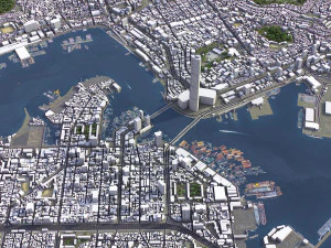 Busan - 3D City Model 3D Model