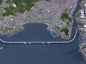 Busan - 3D City Model 3D Model