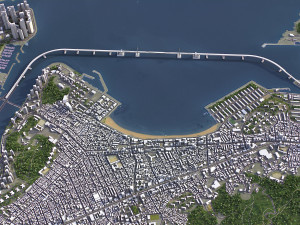 Busan - 3D City Model Modèle 3D