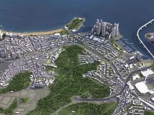 Busan - 3D City Model Modèle 3D