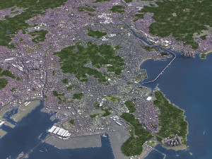 Busan - 3D City Model Modèle 3D