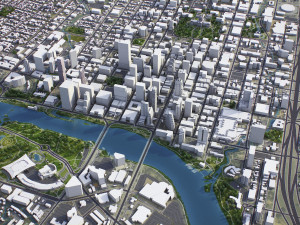 Austin - 3D City Model 3D Model