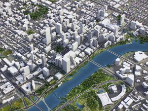 Austin - 3D City Model Modelo 3D