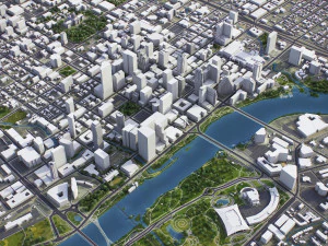 Austin - 3D City Model 3D Model