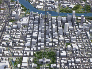 Austin - 3D City Model 3D Model
