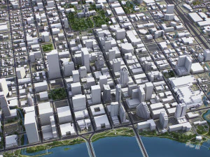 Austin - 3D City Model 3D Model