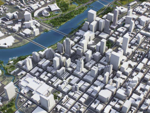 Austin - 3D City Model 3D Model