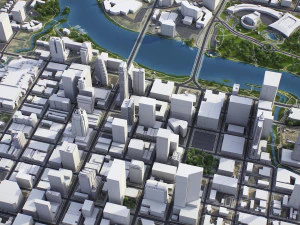 Austin - 3D City Model 3D Model
