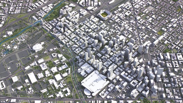 Denver - 3D City Model Modelo 3D .c4d .max .obj .3ds .fbx .stl .blend 