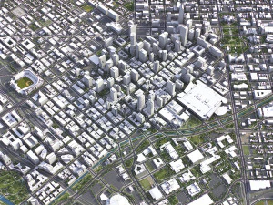 Denver - 3D City Model 3D Model