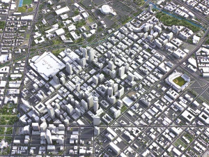 Denver - 3D City Model 3D Model