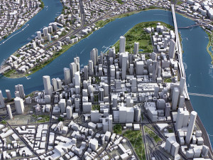 Brisbane - 3D City Model Modelo 3D