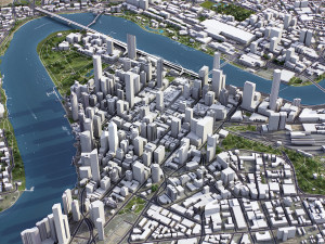 Brisbane - 3D City Model Modelo 3D