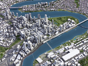 Brisbane - 3D City Model Modelo 3D