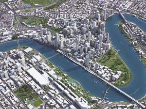 Brisbane - 3D City Model Modelo 3D