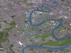 Brisbane - 3D City Model Modelo 3D