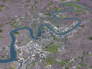 Brisbane - 3D City Model Modelo 3D