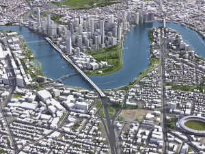Brisbane - 3D City Model Modelo 3D