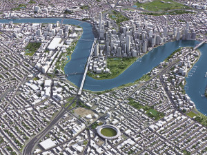 Brisbane - 3D City Model Modelo 3D