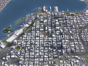 San Diego - 3D City Model 3D Model