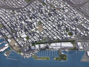 San Diego - 3D City Model 3D Model