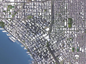 Seattle - 3D City Model 3D Model