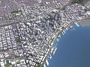 Seattle - 3D City Model 3D Model