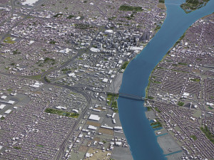 Detroit - 3D City Model 3Dモデル