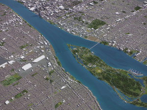 Detroit - 3D City Model 3Dモデル