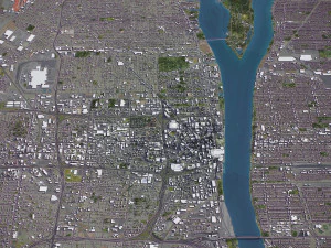 Detroit - 3D City Model 3D Model