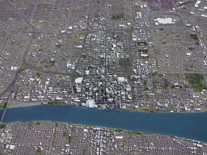 Detroit - 3D City Model 3D Model