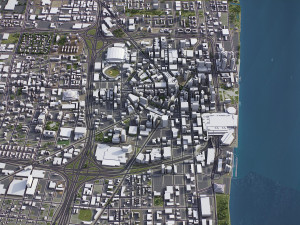 Detroit - 3D City Model 3Dモデル