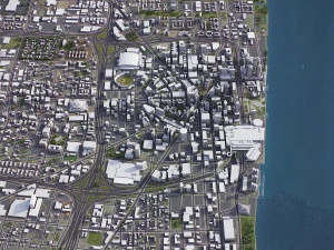 Detroit - 3D City Model 3D Model