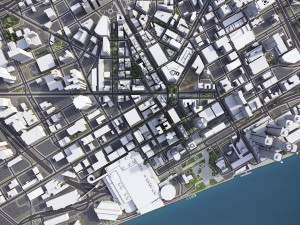 Detroit - 3D City Model 3Dモデル
