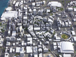 Detroit - 3D City Model 3D Model
