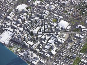 Detroit - 3D City Model 3Dモデル