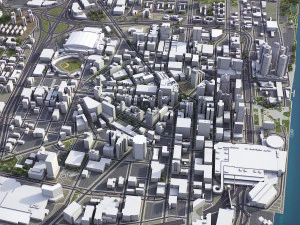 Detroit - 3D City Model 3D Model