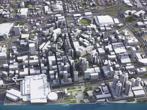 Detroit - 3D City Model 3Dモデル
