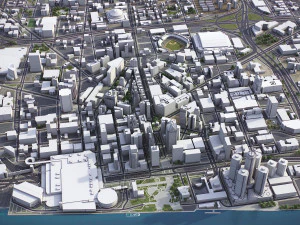 Detroit - 3D City Model 3D Model