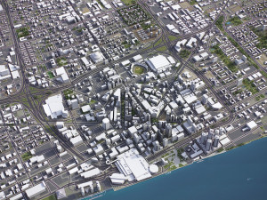 Detroit - 3D City Model 3Dモデル
